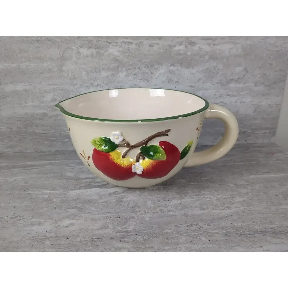 Nesting‎ Mixing Bowls Set Of 3, Apple Tree Design, Ceramic
